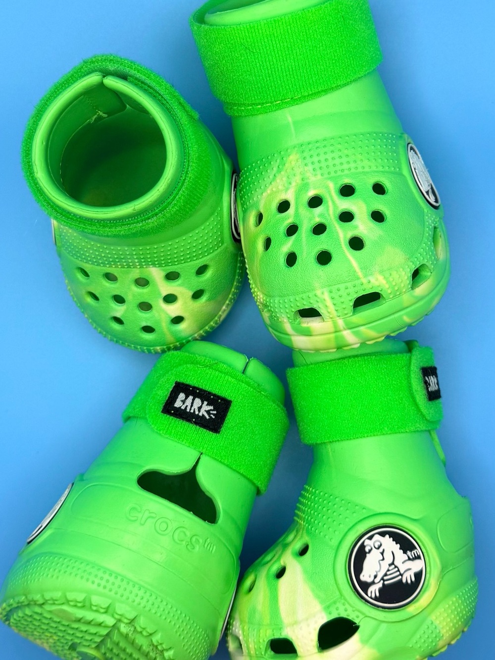 Bark Lime Green Dog Water Clogs with Hook-and-Loop Strap for Large Dogs - Picture 2 of 3